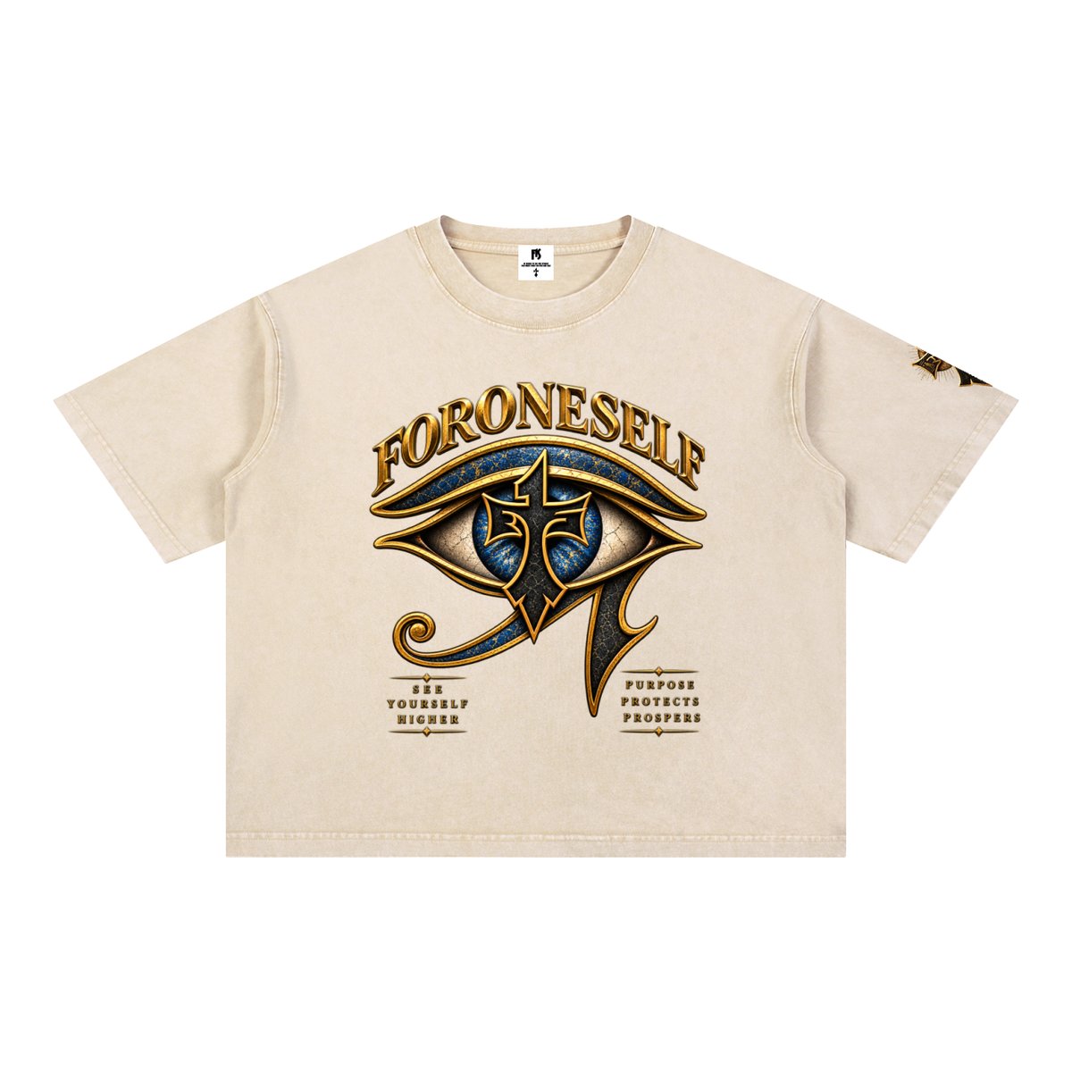 FORONESELF Egyptian Eye Boxy Cotton T-Shirt