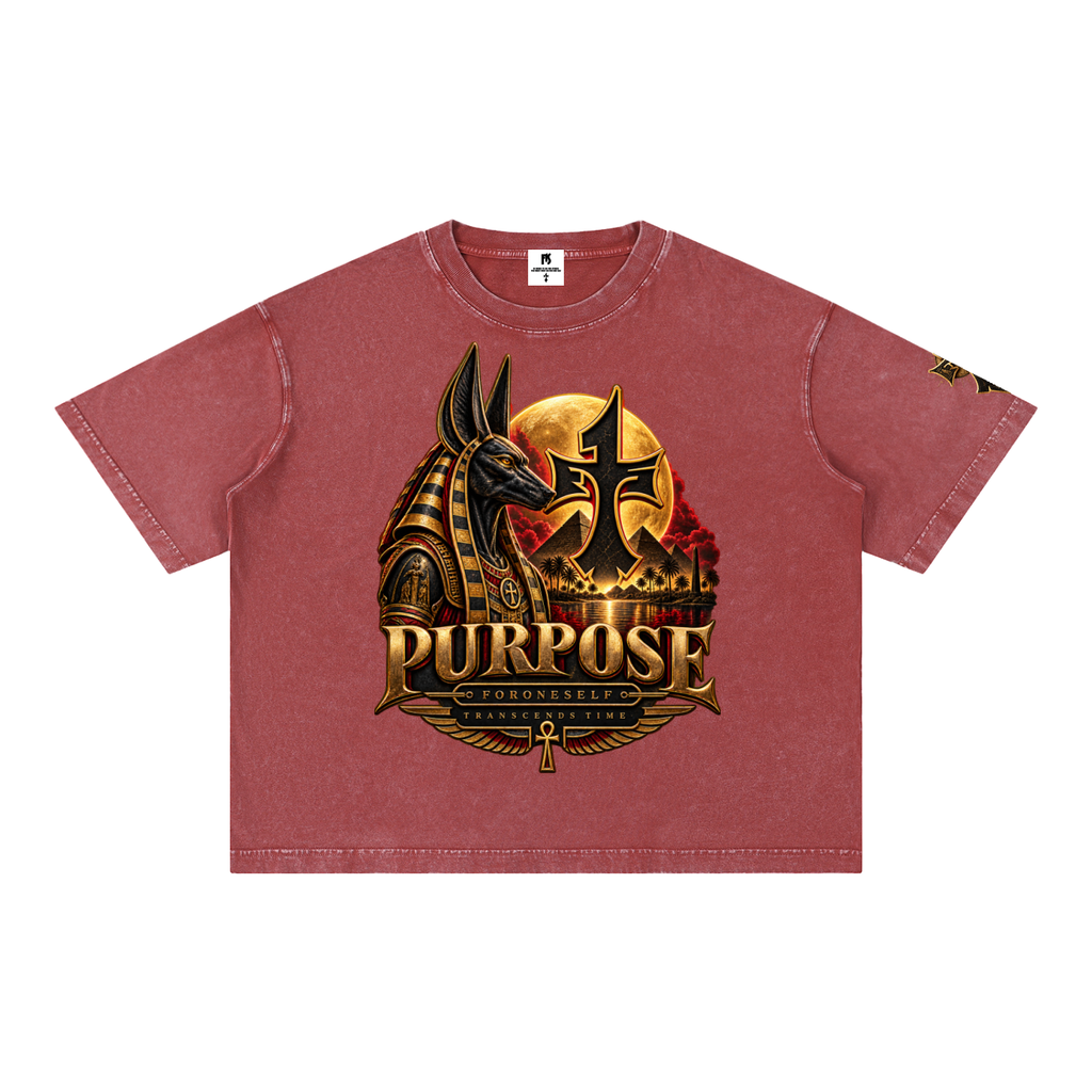 FORONESELF Egyptian Dog Boxy Cotton T-Shirt