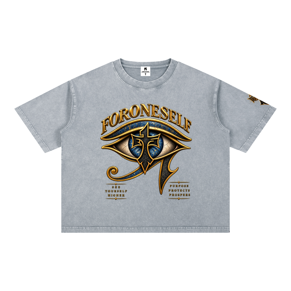 FORONESELF Egyptian Eye Boxy Cotton T-Shirt